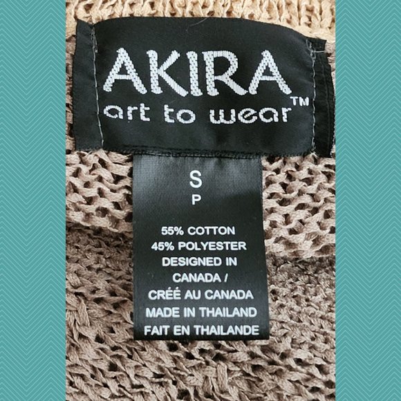 Akira Art To Wear Beige Knit Button Front Cardigan - Picture 5 of 5